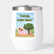 Cool Pig Cooler Vibes Söt Grafisk Samling