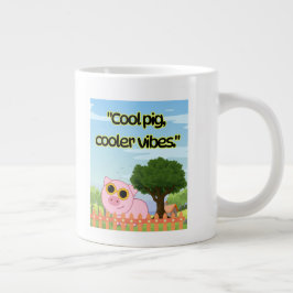 Cool Pig Cooler Vibes Söt Grafisk Samling Jumbo Mugg