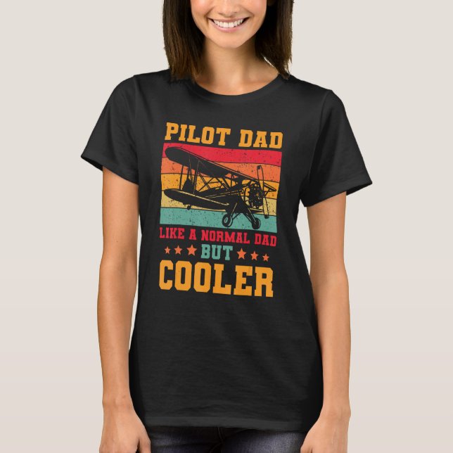 Cool Pilot For Men Dad Aircraft Aviation Airplane  T Shirt (Framsida)
