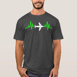 Cool Pilot Heartbeat  T Shirt