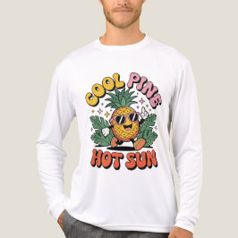 Cool Pine Hot Sun Retro Pineapple Summer Vibes T Shirt