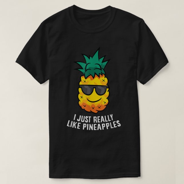 Cool Pineapple Funny Fruit Design T Shirt (Design framsida)