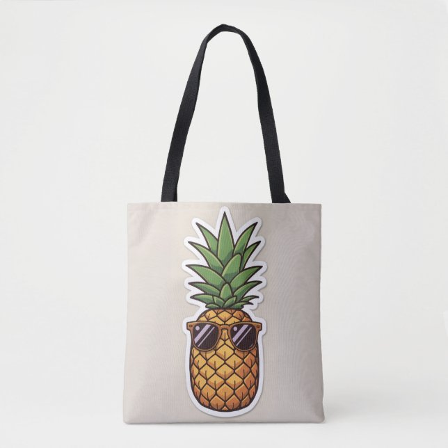 Cool Pineapple with Sunglasses Tygkasse (Framsida)