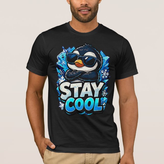 cool pingvin  t shirt (Framsida)