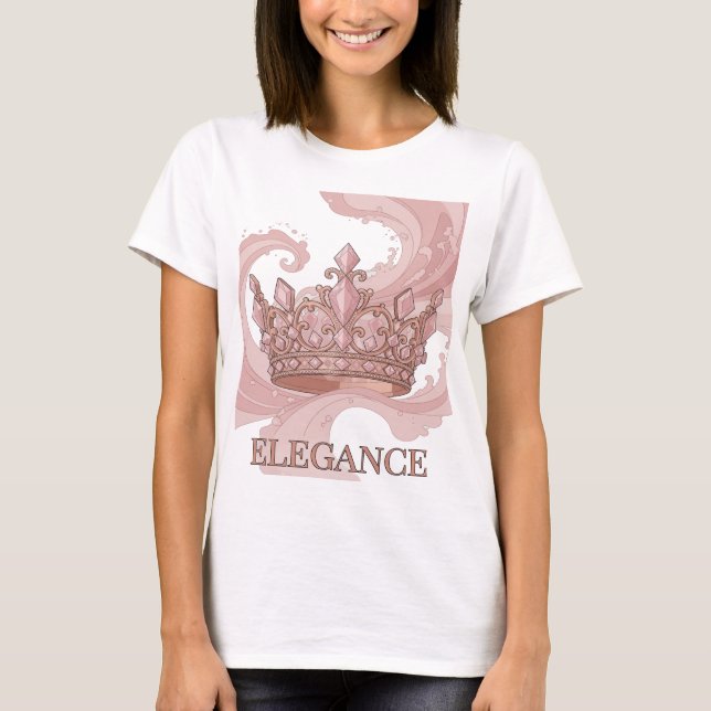 Cool Pink ELEGANS Citat Design T Shirt (Framsida)