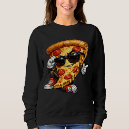 Cool Pizza Slice Mascot with Sunglasses Art T Shirt