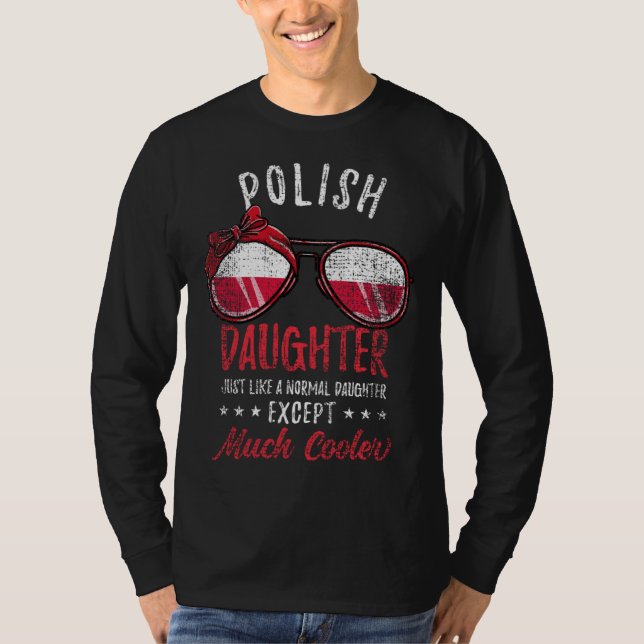 Cool Polish Daughter Sunglasses Polish Family Vint T Shirt (Framsida)