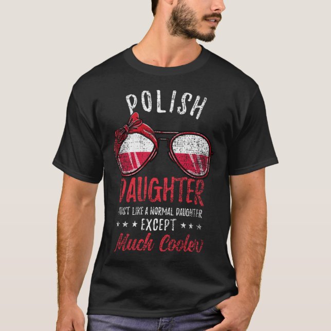 Cool Polish Daughter Sunglasses Polish Family Vint T Shirt (Framsida)