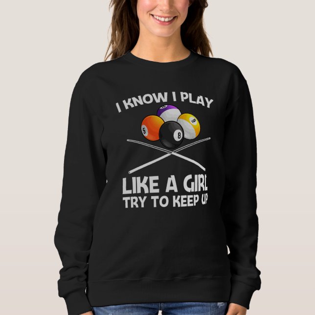 Cool Pool Biljard För Flickor Kid 8 Boll Pool Spel T Shirt (Framsida)