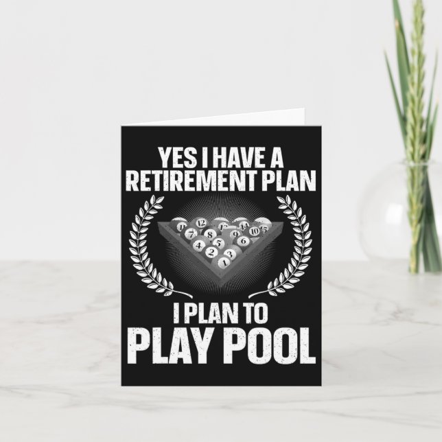 Cool Pool Design For Men Women Billiards Lover Poo Kort (Framsida)