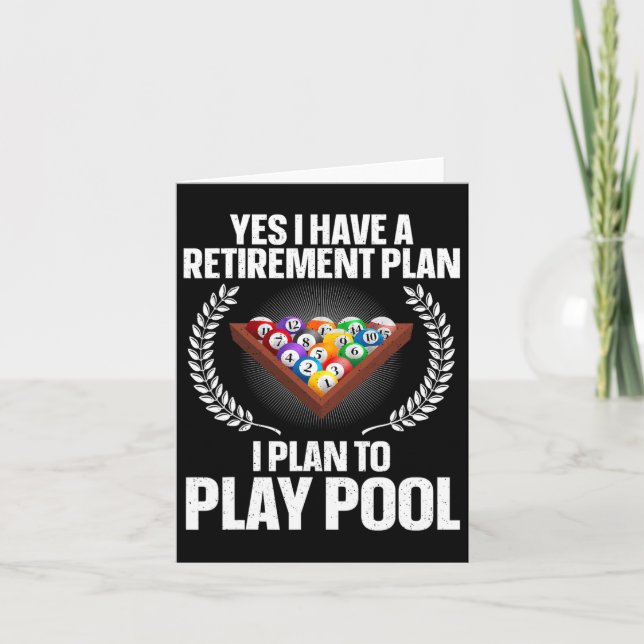 Cool Pool Design For Men Women Billiards Lover Poo Kort (Framsida)