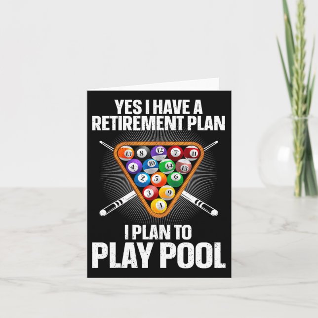 Cool Pool Design For Men Women Billiards Lover Poo Kort (Framsida)