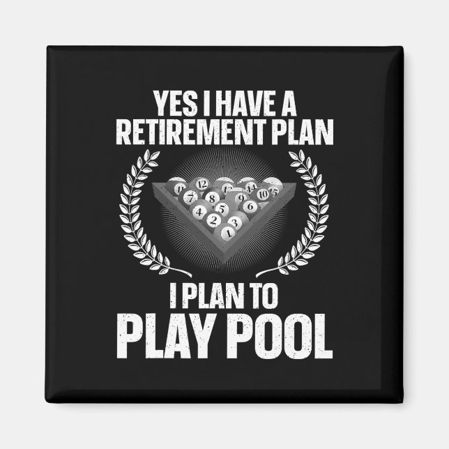 Cool Pool Design For Men Women Billiards Lover Poo Magnet (Framsidan)