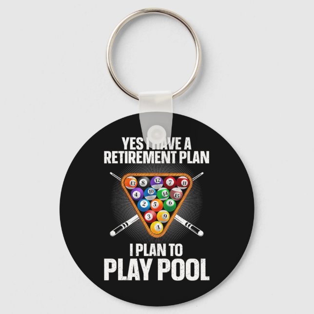 Cool Pool Design For Men Women Billiards Lover Poo Nyckelring (Framsida)