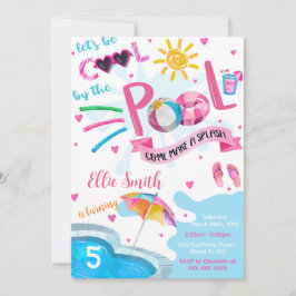 Cool pool födelsedagsinbjudan inbjudningar
