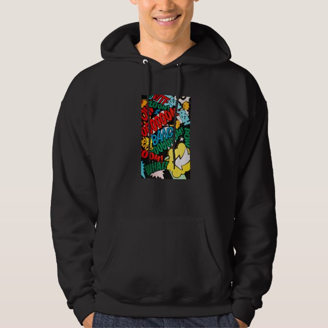 Cool Pop Graffiti Style Illustration Grafisk Desig Hoodie (Framsida)