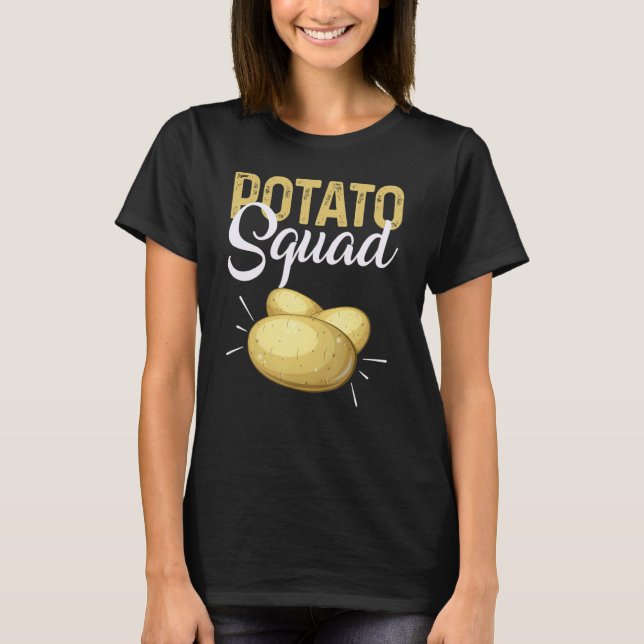 Cool Potato Sunglusses Squad Potato Halloween Kost T Shirt (Framsida)