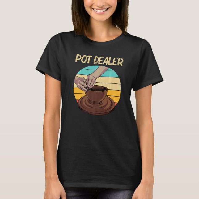 Cool Pottery For Men Women Pottery Ceramic Pot T Shirt (Framsida)