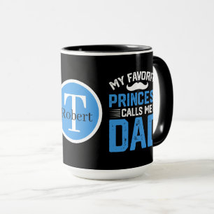 Cool Princess Pappa lägg till monogram Mugg
