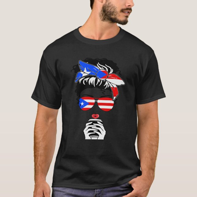 Cool Puerto Rican Coffee Mama Mom Girl Aunt Puerto T Shirt (Framsida)