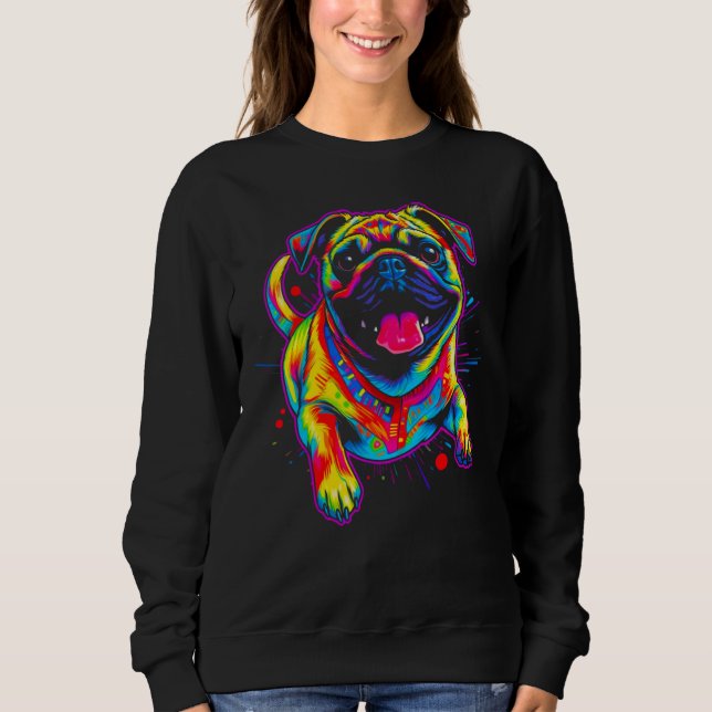 Cool Pug Dog T Shirt (Framsida)