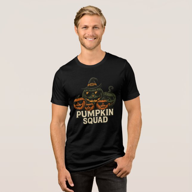Cool Pumpkin Squad Halloween Design T Shirt (Framsida Full)