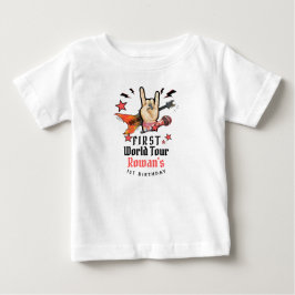 Cool Punk Rockstjärna Första Födelsedagen T Shirt