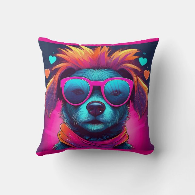 Cool Pup Throw Pillow Kudde (Baksida)