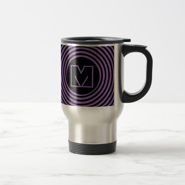 Cool Purple Spiral Vortex Monogram Resemugg (Höger)