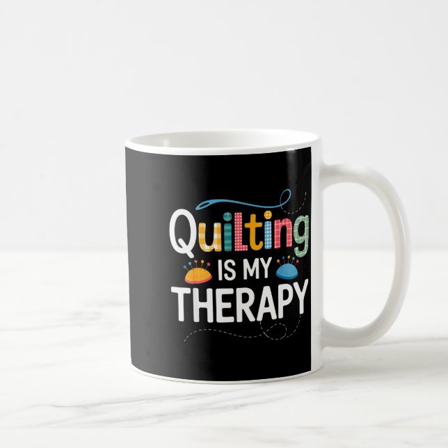 Cool Quilting Art For Men Women Sewing Quilt Lover Kaffemugg (Höger)