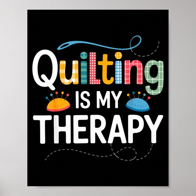 Cool Quilting Art For Men Women Sewing Quilt Lover Poster (Framsidan)