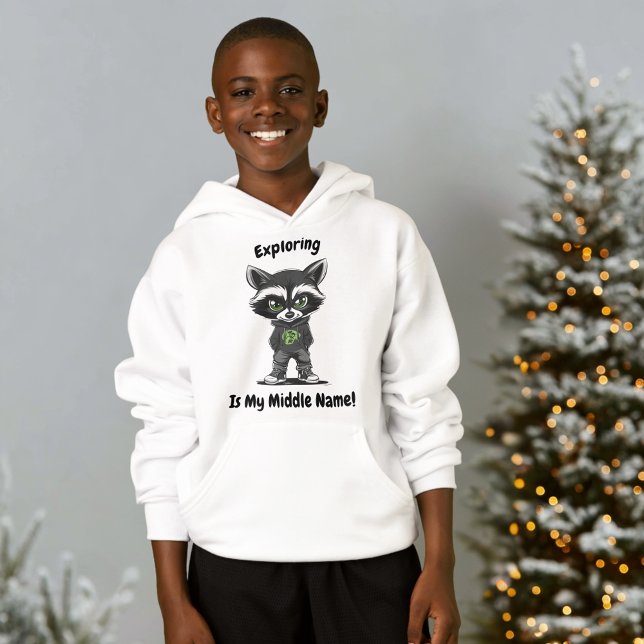Cool Raccoon Explorer – Söt äventyrsfigur T Shirt (Skapare uppladdad)