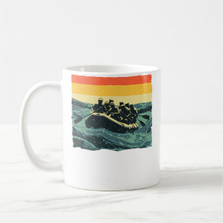 Cool Rafting Art For Men Women White Water Rafting Kaffemugg