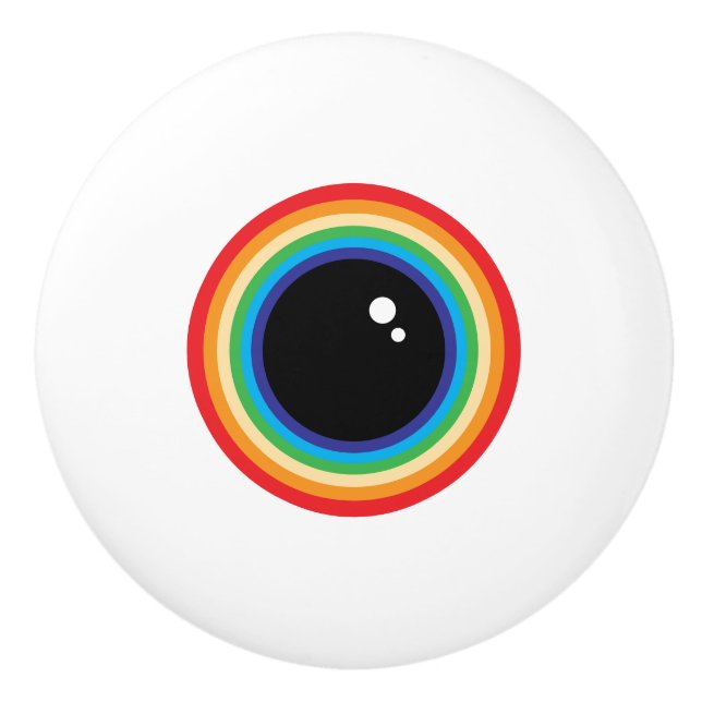 Cool Rainbow Eyeball Knopp (Framsidan)