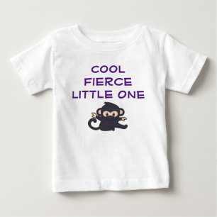Cool rasande en rolig söt tecknad ninja apa t shirt