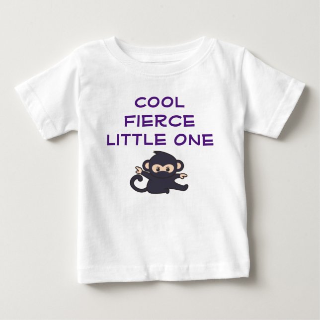 Cool rasande en rolig söt tecknad ninja apa t shirt (Framsida)