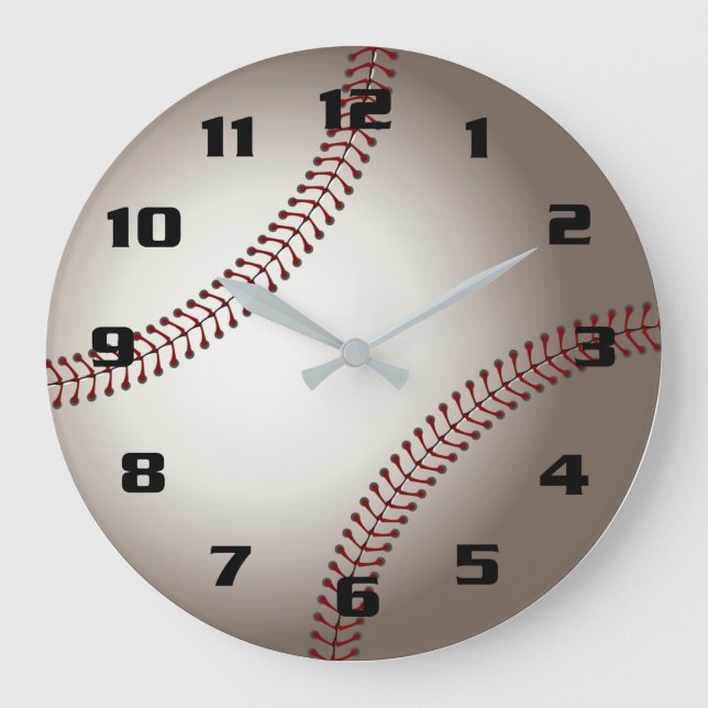 Cool Realistic Baseball Stor Klocka (Framsida)