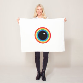 Cool regnbågseye fleecefilt