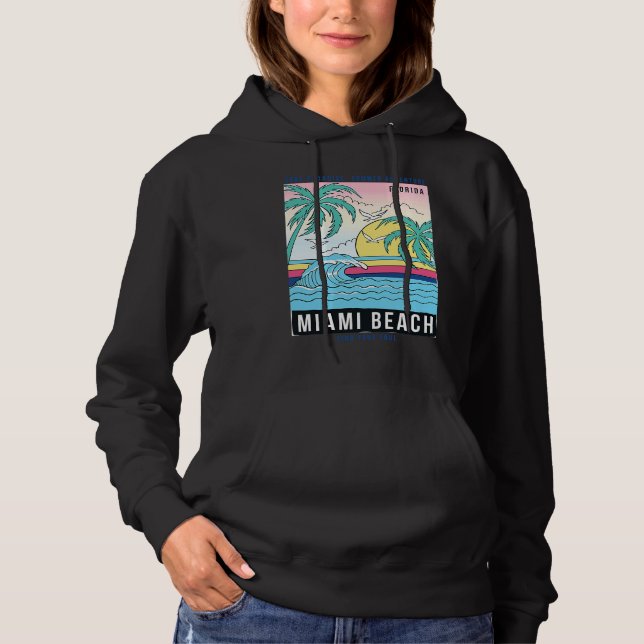 Cool Reto Miami Beach Miami Outfit Fashion Graphic T Shirt (Framsida)