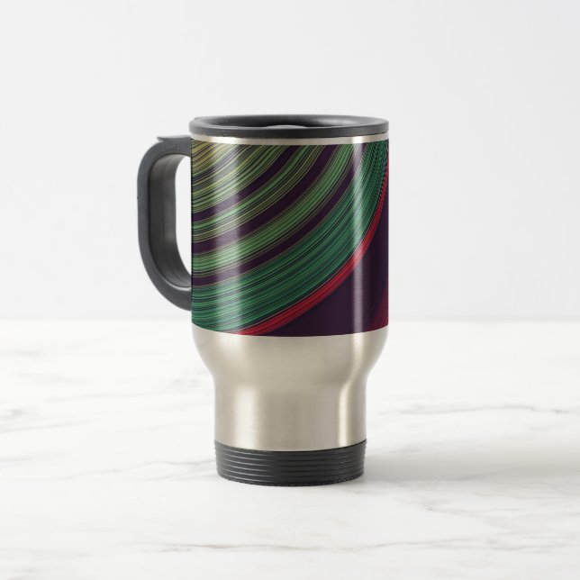 Cool Retro Abstract Record Grooves Pattern Resemugg (Framsida vänster)