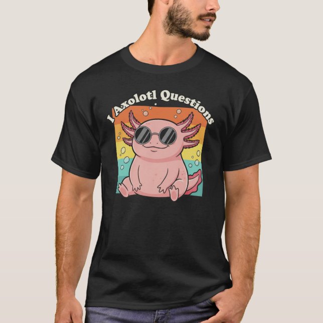 Cool Retro Axolotl Funny Pun Design T Shirt (Framsida)