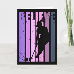 Cool Retro Damlandshockeyspelare Tränare Hockey Kort