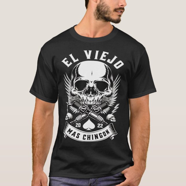 Cool Retro El Viejo Mas Chingon Cool Old Man for H T Shirt (Framsida)