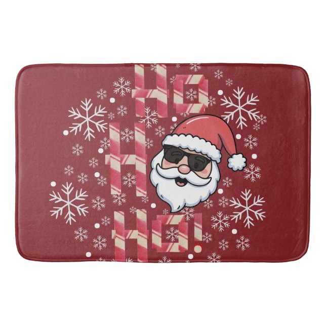 Cool Retro Jul Tomte Stjärna Ornament Badrumsmatta (Framsidan)