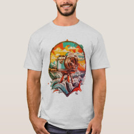 Cool Retro-kamera-grafik T Shirt