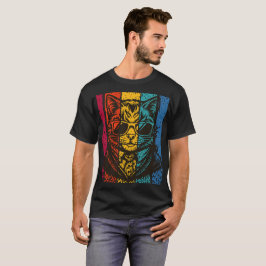 Cool Retro Katt med Solglasögon T Shirt