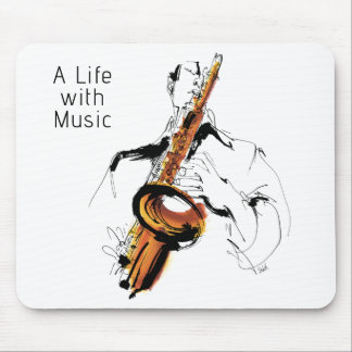 Cool Retro Man Playing Alto Saxophone - Jazz Musmatta
