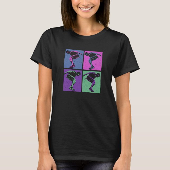 Cool Retro Parkour Free Running Parkour T Shirt (Framsida)