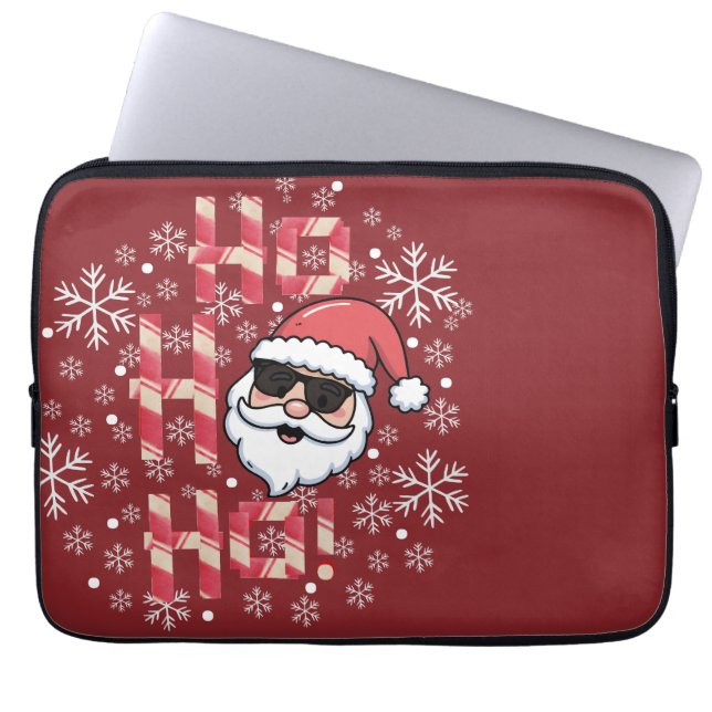 Cool Retro Santa julservett Laptop Fodral (Framsidan)