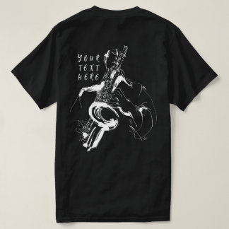Cool Retro Saxophonist Custom Name (名入れ・カスタム対応) T Shirt